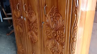 Wooden almari designs 3 door  almari designs price  Wood Almari design Wooden box Almari design [upl. by Werby]