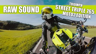 Triumph Street Triple MOTO2  RAW SOUND  Eifel Curvy roads [upl. by Convery]