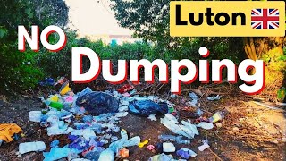 🇬🇧 Dumping in Luton England  Sunny England Winter Walk  Luton and Dunstable Bus way  ASMR walking [upl. by Acirem]