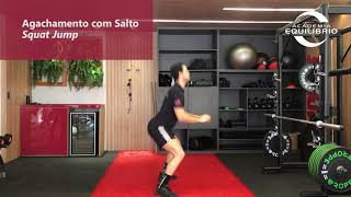 Agachamento com Salto  Squat Jump  Movimento básico livre [upl. by Nosduh]