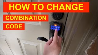 HOW TO CHANGE SCHLAGE KEYLESS DOOR LOCK COMBINATION CODE SCHLAGE FE575 [upl. by Ahsinra319]