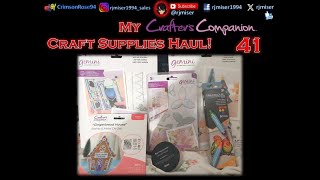 My Crafters Companion Craft Supplies Haul 41 [upl. by Joell]