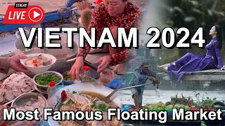 Vietnam Travel 2024🇻🇳 Can Tho Vietnam Floating Market  Mekong Delta [upl. by Zak]