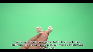 Doll Taylor Swift Crochet Tutorial Step 2  Ears [upl. by Trueblood134]