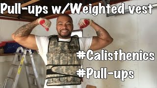 Nes Doing Pull Ups With 40Lb Weighted Vest [upl. by Ati]