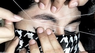 Plucking  eyebrow threading  eyebrows waxing tutorial  how to shape eyebrows viralvideo shorts [upl. by Renrew403]