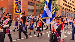 County Grand Orange Lodge of Glasgow juvenileJunior fun day parade full video 15thJune 2024 [upl. by Norrie]