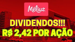 CASH3 MÉLIUZ R 242 POR AÇÃO EM DIVIDENDOS REDUÇÃO CAPITAL MÉLIUZ [upl. by Eimmac]