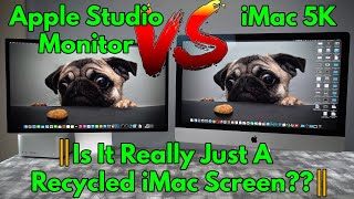 Apple Studio Monitor Vs iMac 5K Screen  Is The Studio Just A Recycled iMac Screen [upl. by Joscelin]