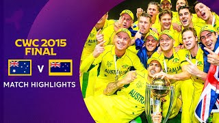 Cricket World Cup 2015 Final Australia v New Zealand  Match Highlights [upl. by Aikcir]