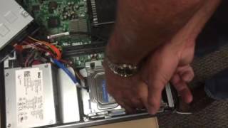 TSA Dell Optiplex 380 Hard Drive Removal [upl. by Enovad]