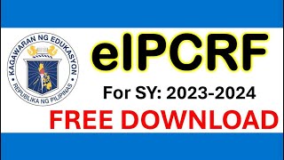 RPMS eIPCRF 20232024 FREE DOWNLOAD  DEPED RPMS [upl. by Berni]