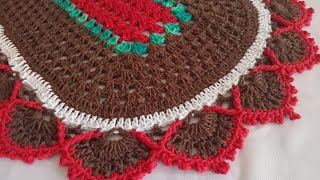 JOGO DE BANHEIRO de CROCHÊ cor Chocolate crochet crocheting tapeteeconomico tapetecroche [upl. by Sisto]