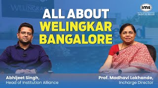 All about Welingkar Bengaluru PGDM ft Prof Madhavi Lokhande Incharge Director [upl. by Savory177]