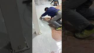 Epoxy floor coating process [upl. by Idnaj]