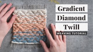 DIY Weaving Gradient Diamond Twill [upl. by Anitsej]