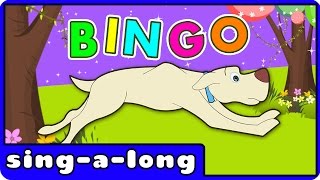 BINGO  Nursery Rhymes  With Lyrics by HooplaKidz SingALong [upl. by Solomon]