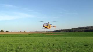 Vario Alouette 2 mit Jet Cat PHT2 Turbine Vario 3Blatt Kopf und HC3SX [upl. by Nyrual]