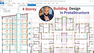 Design of 4 Storey RCC Building having a Basement Floor with Different Ground Level  PART 1 [upl. by Nnylatsyrk]