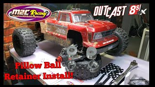 Arrma 8s Outcast M2C Pillow Ball Retainer Install [upl. by Aihsas]