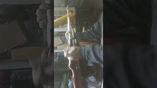 Wood staining the rifle Gun stock stain Woodworking project diy carving [upl. by Sseb]