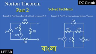 Norton Theorem with Solved Math Problem in Bangla Part 02  Bangla Tutorial [upl. by Lahcar]