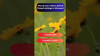 Restore Default Firewall Settings in Windows  HowTo shorts [upl. by Hanson]