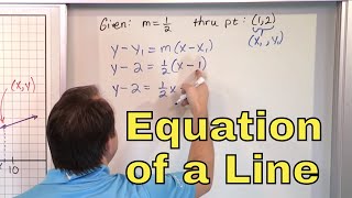 08  The Point Slope Equation of a Line Part 1 Writing Equations of Lines [upl. by Lananna]