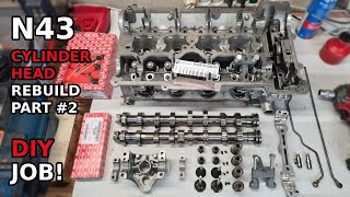 Saving BMW Cylinder Head  N43 Rebuild after spun conrod bearings damage  DIY PART 2 [upl. by Nosirb949]