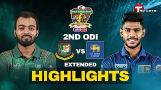 Extended Highlights  Bangladesh vs Sri Lanka  2nd ODI  T Sports [upl. by Melantha]