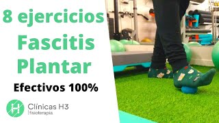 👣FASCITIS PLANTAR ✅ 8 Ejercicios EFECTIVOS 100 y estiramientos [upl. by Timothea]