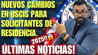 ULTIMA HORA USCIS hace importantes actualizaciones para solicitantes de Ajuste de Estatus en 2025 [upl. by Anelas]