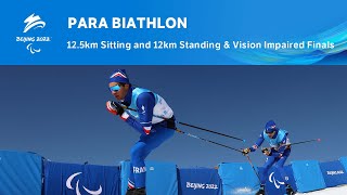 Para Biathlon 125km Sitting and 12km Standing amp Vision Impaired Finals  Day 7  Beijing 2022 [upl. by Toddy]