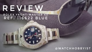 REVIEW Rolex YachtMaster 40 Blue Dial Ref 116622 [upl. by Damara595]