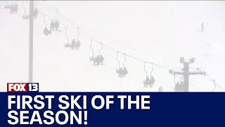 Opening day at Snoqualmie Pass  FOX 13 Seattle [upl. by Duck]