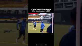 Kl rahul funny Shubman gil after securing place in BGT short viral bgt indvsaus [upl. by Ahsieker]