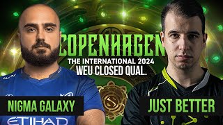 Nigma Galaxy vs Just Better  The International 2024 Dota 2 WEU CQ  Yudi amp ucing07 [upl. by Aluk]