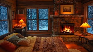 Cozy bedroom on a blizzard night the wind howling outside the window  Finding peace in the night [upl. by Tilla]