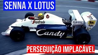 SENNA TOLEMAN vs ELIO DE ANGELIS LOTUS [upl. by Jephum84]