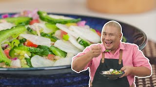 Refreshing Ensaladang Ampalaya with Labanos  SIMPOL  CHEF TATUNG [upl. by Macario10]