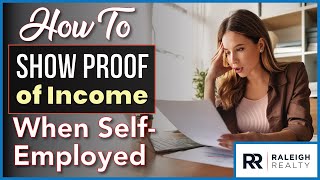 How To Show Proof Of Income as a SelfEmployed Person [upl. by Franza]