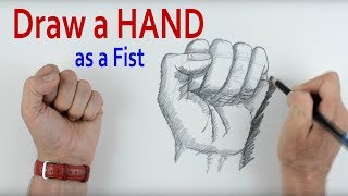 How to Draw a Hand PART 3 Fist [upl. by Werdn]