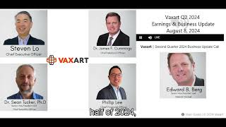 August 8 2024 Q2 2024  Vaxart Earnings Call and Business Update [upl. by Notterb]