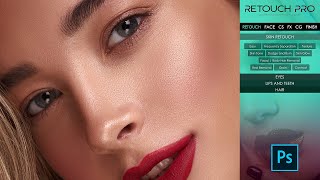 Beauty Portrait Retouch  Retouch Pro Panel  Photoshop [upl. by Nibot]