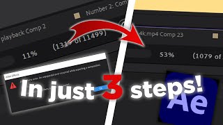 This ONE box will FIX your render 😡  After effects render crash tutorial [upl. by Skolnik]