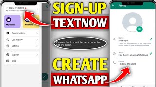 How to create textnow account 2024  textnow sign up problem fix 2024  TextNow new update 2024 [upl. by Ym108]