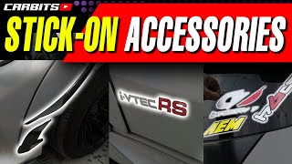 How to install stickon accessories  Canards scoops and stickers  Honda Brio RS  CARBITS [upl. by Jaquelin]