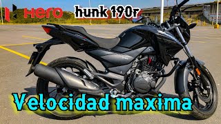 Hero Hunk 190 R Velocidad Maxima [upl. by Blaise199]