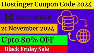 Hostinger Hosting Coupon Code  21 November 2024 [upl. by Culosio63]