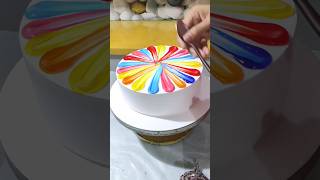 Rainbow Colour Cake Design 🌈  Cake Recipe shorts youtubeshorts virslshorts [upl. by Aseeram]